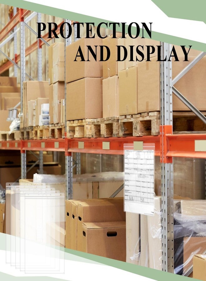 Sinload 20 Pcs Heavy Duty Sheet Protectors 8.5 x 11 Inch Job Ticket Holder Waterproof Resealable Zip Page Wall Sign Holder Clear Dry Erase Document Sleeve Magazine Protector Vertical(13.2 x 8.75 Inch) - Image 5